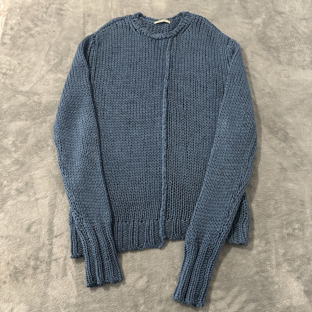 Paloma Wool Blue Thomas Sweater Organic Cotton Size Small Oversized